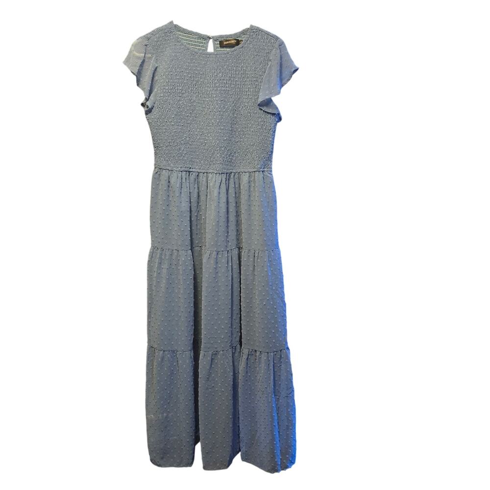 Merokeety smocked top tiered swiss dot maxi dress cottagecore